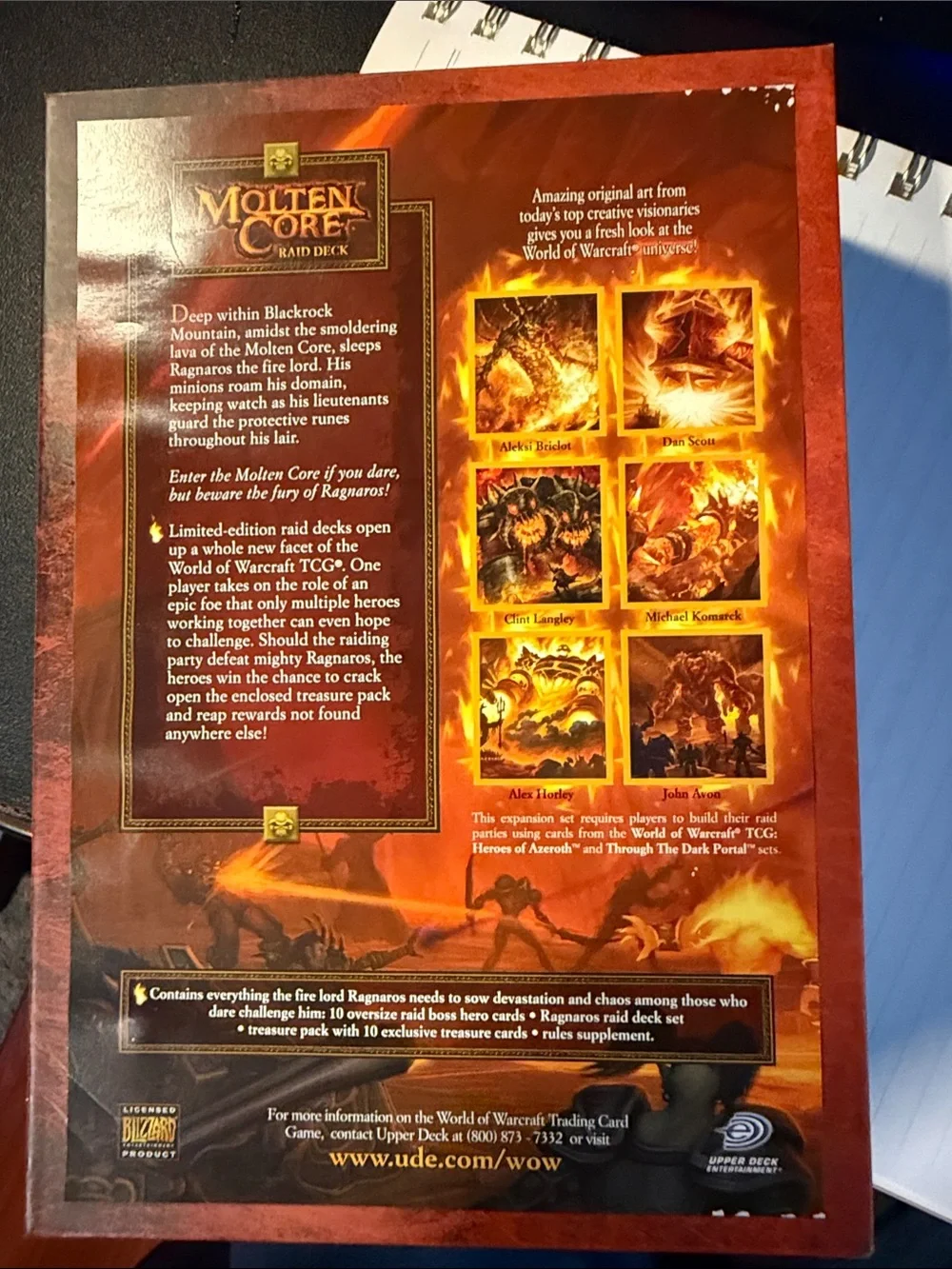 Unsealed but never used Molten Core Raid Deck - Fiery Special Edition Game Expan